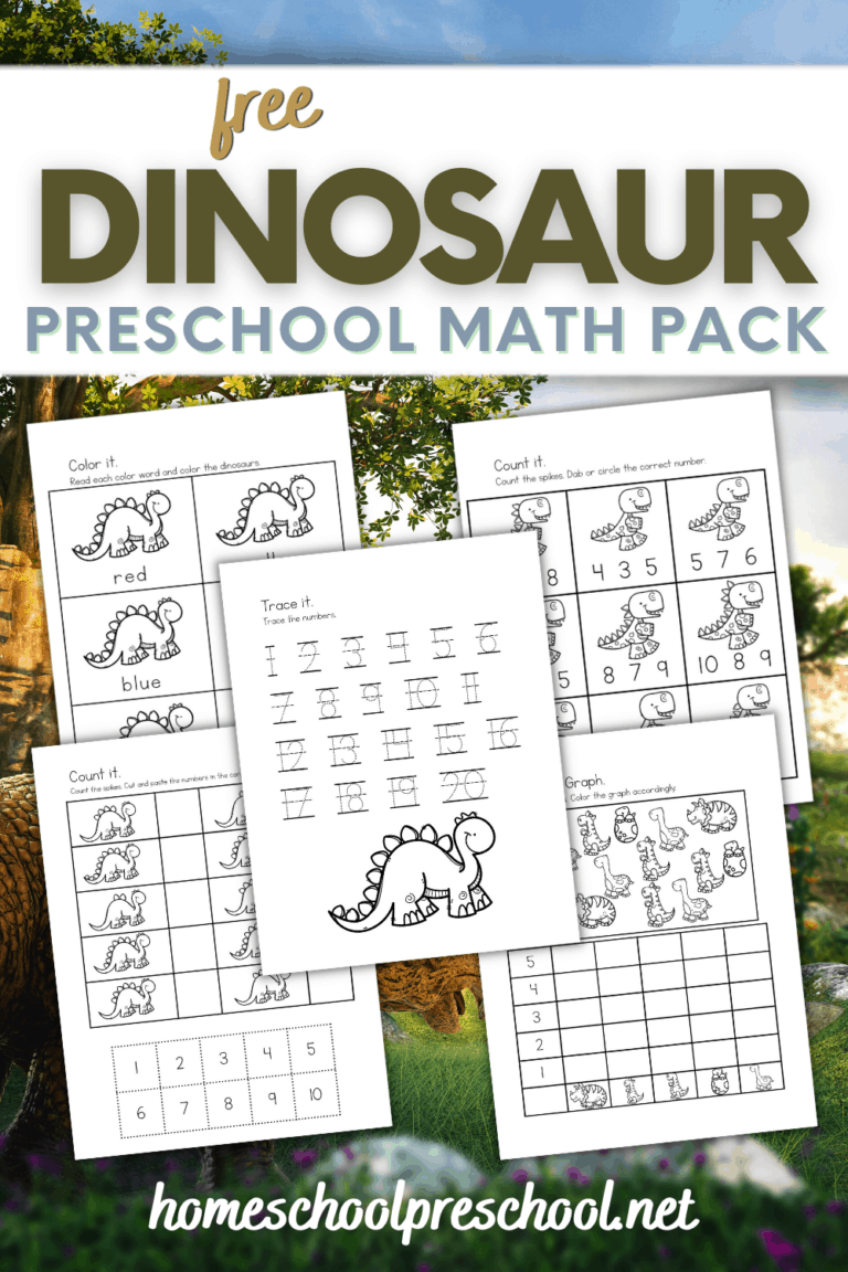 Dinosaur Preschool Math Activities