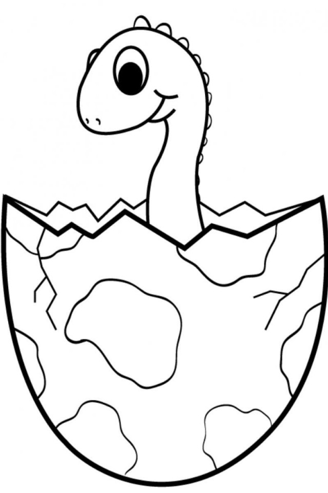 Simple Dinosaur Coloring Pages